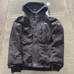 Dope snowboard jacket black womens xs